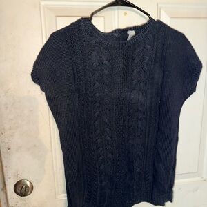 Women's Navy Cable Knit Sweater
